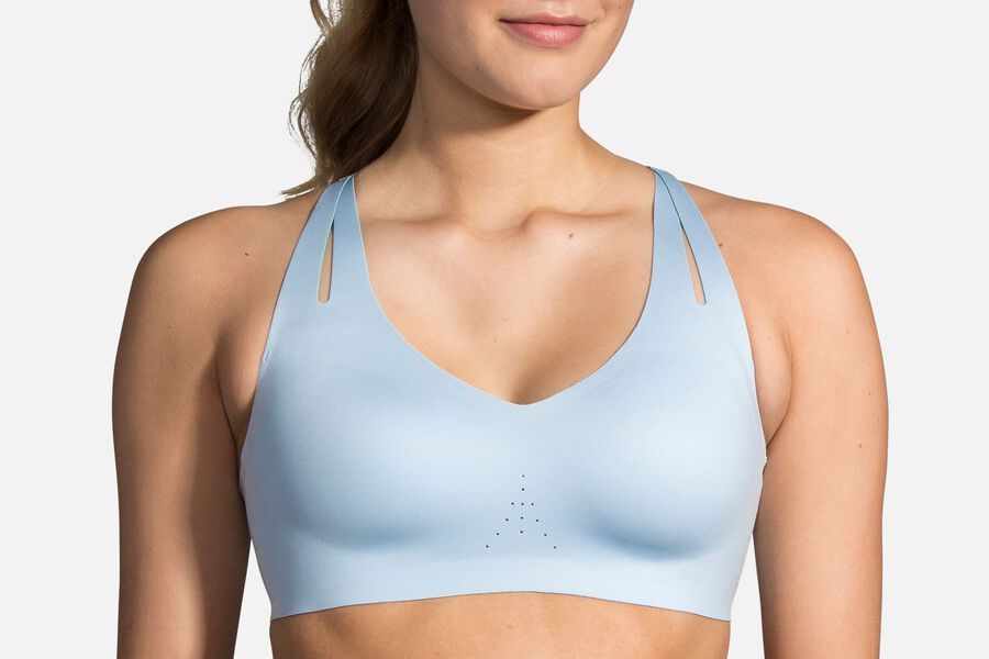 Womens Brooks Dare Strappy Run Bras Arctic | 134950-TXK